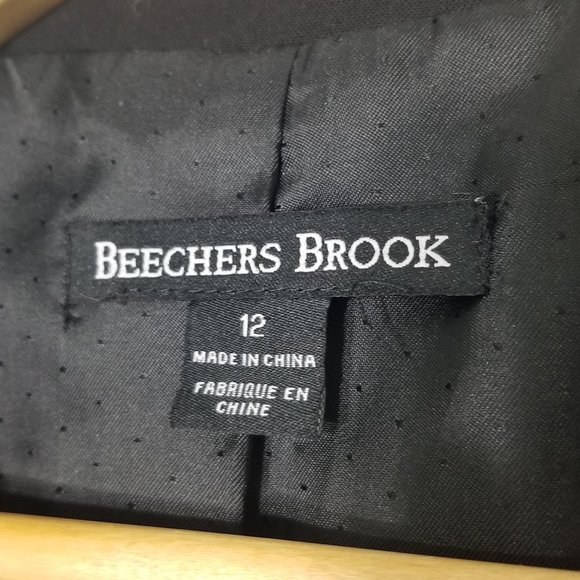 Beechers Brook Black Classic Modern Fit Blazer Business Casual Jacket Size 12 - Picture 3 of 9